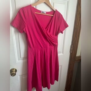 Style world Pink Wrap Dress Women’s Large